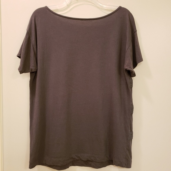 Ann Tayor Loft cowl neck shirt vertical pleating - Picture 2 of 4